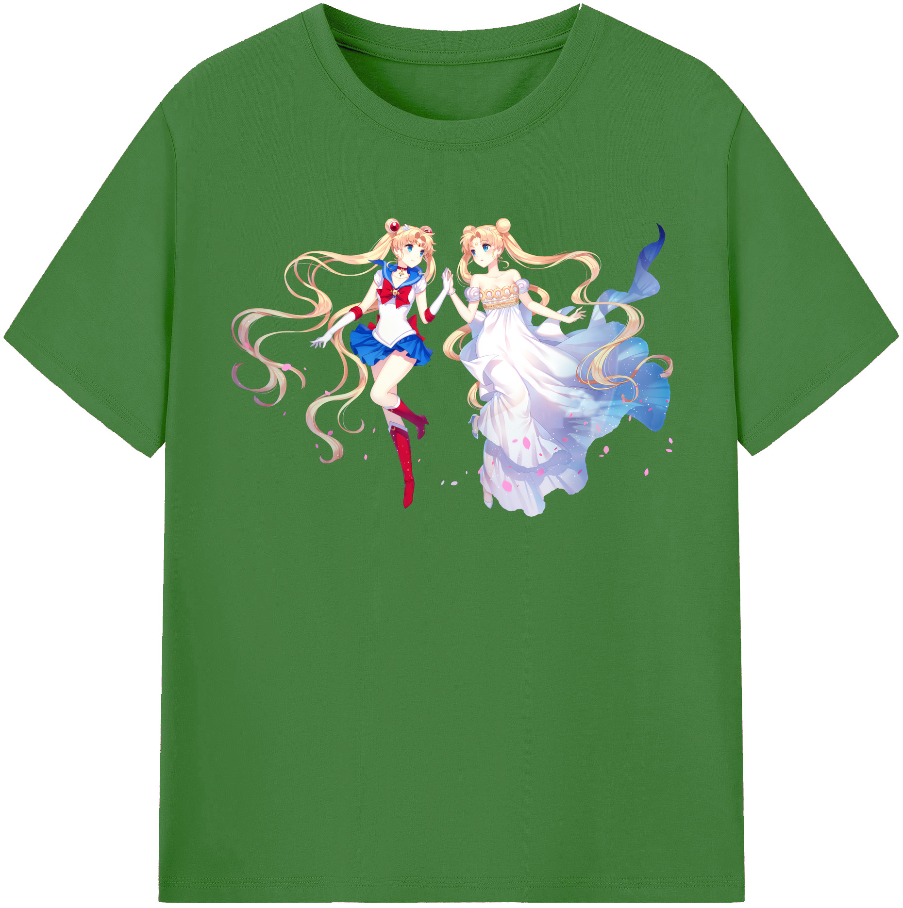 （画像用） 美少女戦士セーラームーン 月野 うさぎ つきの うさぎ Sailor Moon Tsukino Usagi レディースカジュアルプリントTシャツ（綿100％）